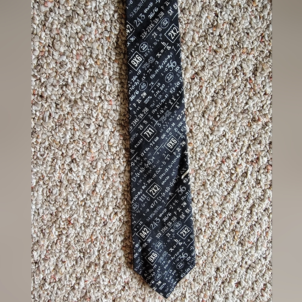 Math equations skinny tie
